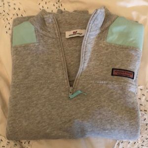 Vineyard Vines light blue and grey shep shirt.